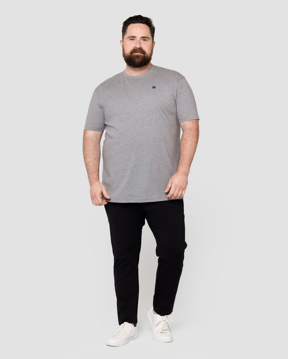 Basic Tee - Branded-Grey-Tall-Regular-Full--Model---L