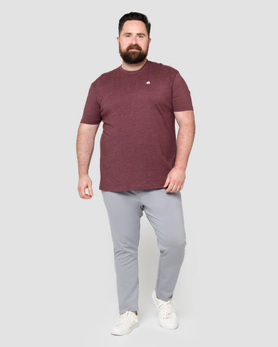 Basic Tee - Branded-Heather Maroon-Full--Model---M-Regular