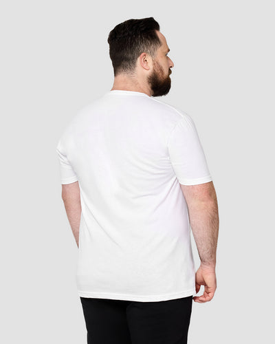 Basic Tee - Branded-White-Tall-Regular-Back--Model---L