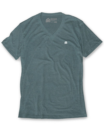 V-Neck Tee - Branded-Indigo-Regular-Mock