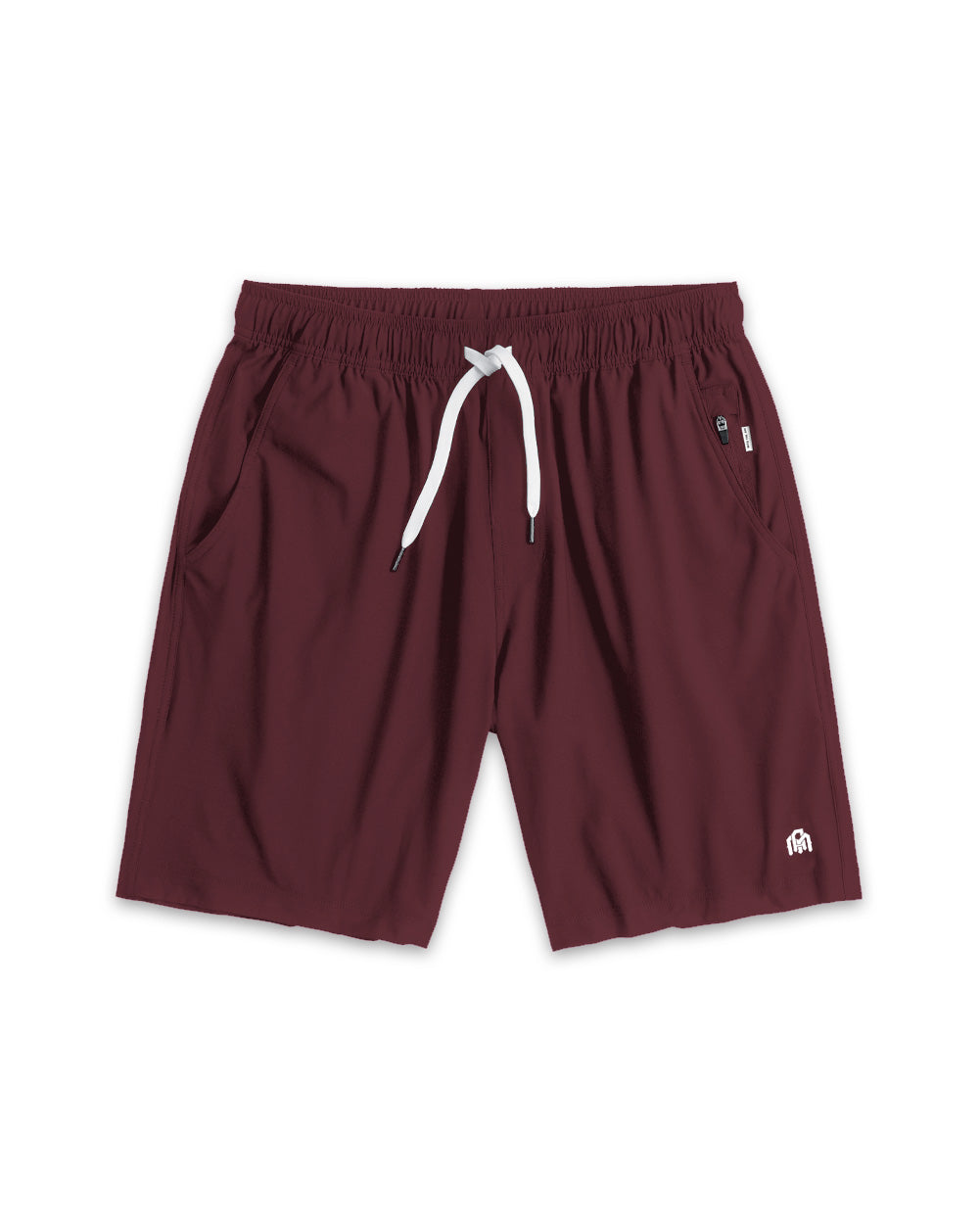Active Shorts - Branded-Maroon-Regular-Mock--Model---L