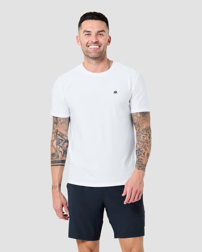 Active Tee-White-Reg-Regular-Front--Model---L