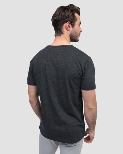 Henley Tee - Branded-Charcoal-Regular-Back--Model---Size