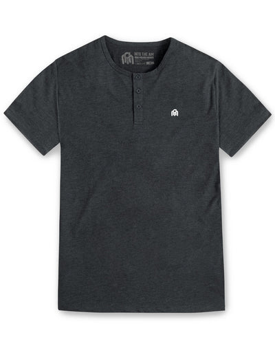 Henley Tee - Branded-Charcoal-Regular-Mock--Model---Size