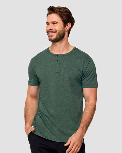 Henley Tee - Non-Branded-Forest Green-Regular-Front--Alex---M