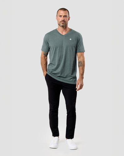 V-Neck Tee - Branded-Indigo-Regular-Full--Zac---L