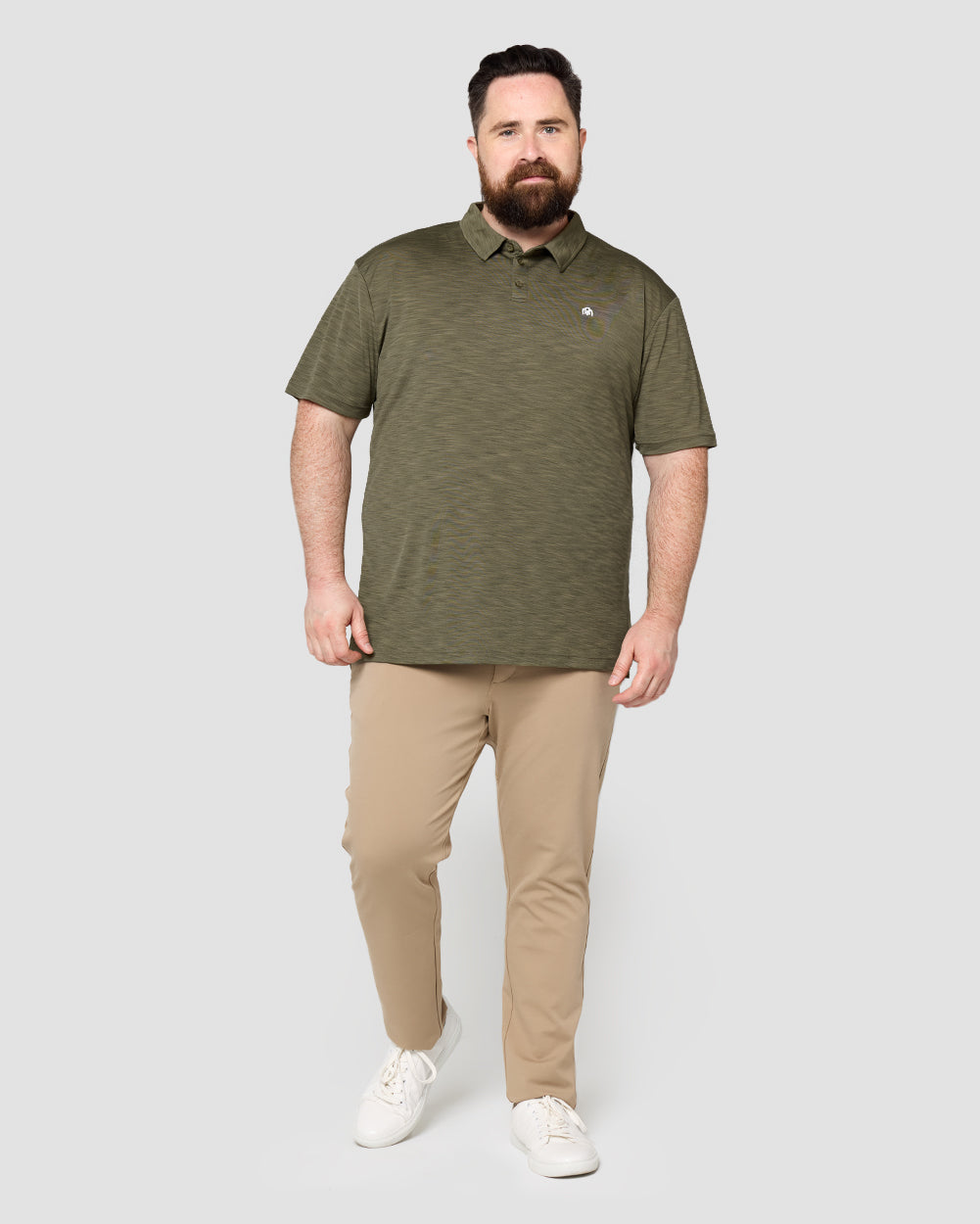 Performance Polo - Branded-Olive Green-Regular-Full--Ross---2X