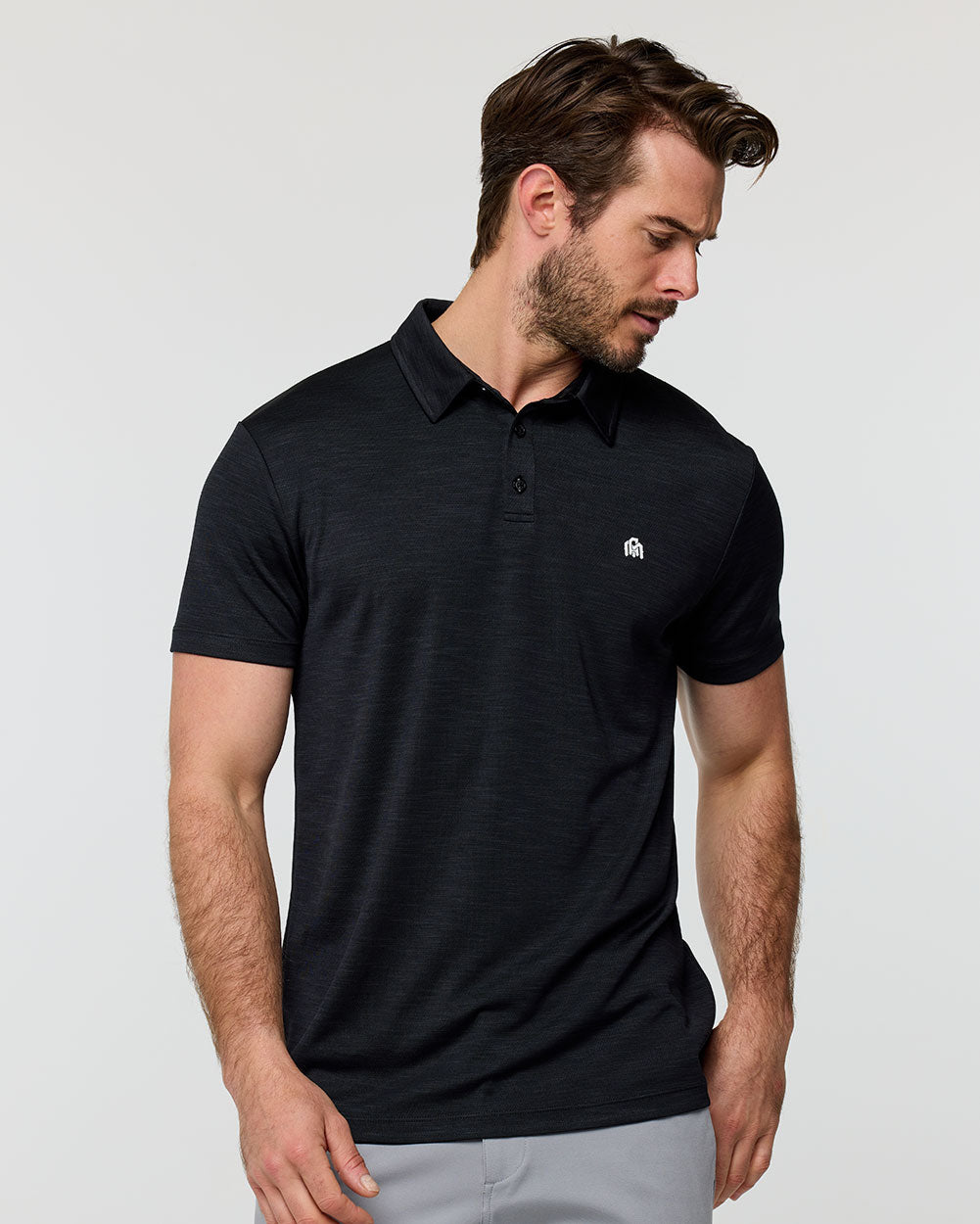 Performance Polo - Branded-Black-Regular-Front--Alex---M