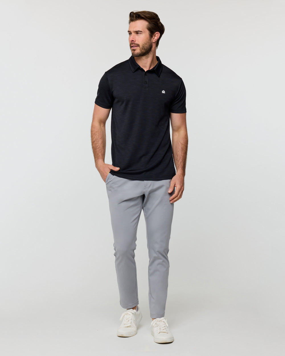 Performance Polo - Branded-Black-Regular-Full--Alex---M