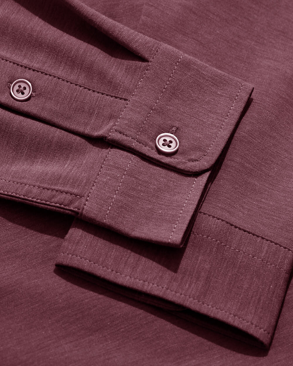 Long Sleeve Button Up-Maroon-Macro 1