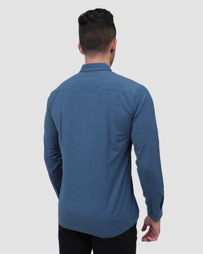 Long Sleeve Button Up-Cool Blue-Back--Zach---L