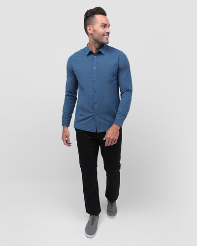 Long Sleeve Button Up-Cool Blue-Full--Zach---L