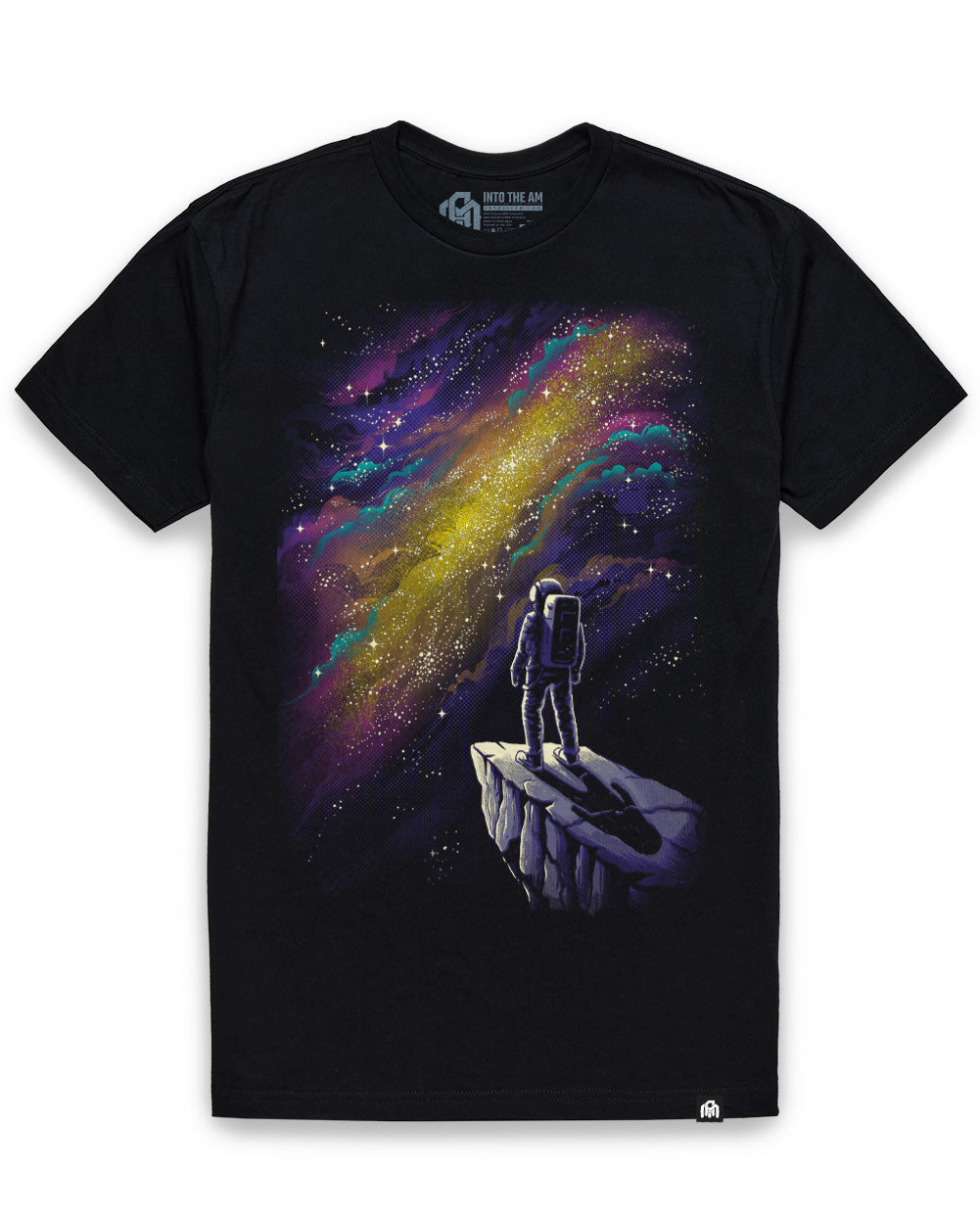 Celestial Peak Glow-in-the-Dark Tee-Black-Regular-Mock--Model---L