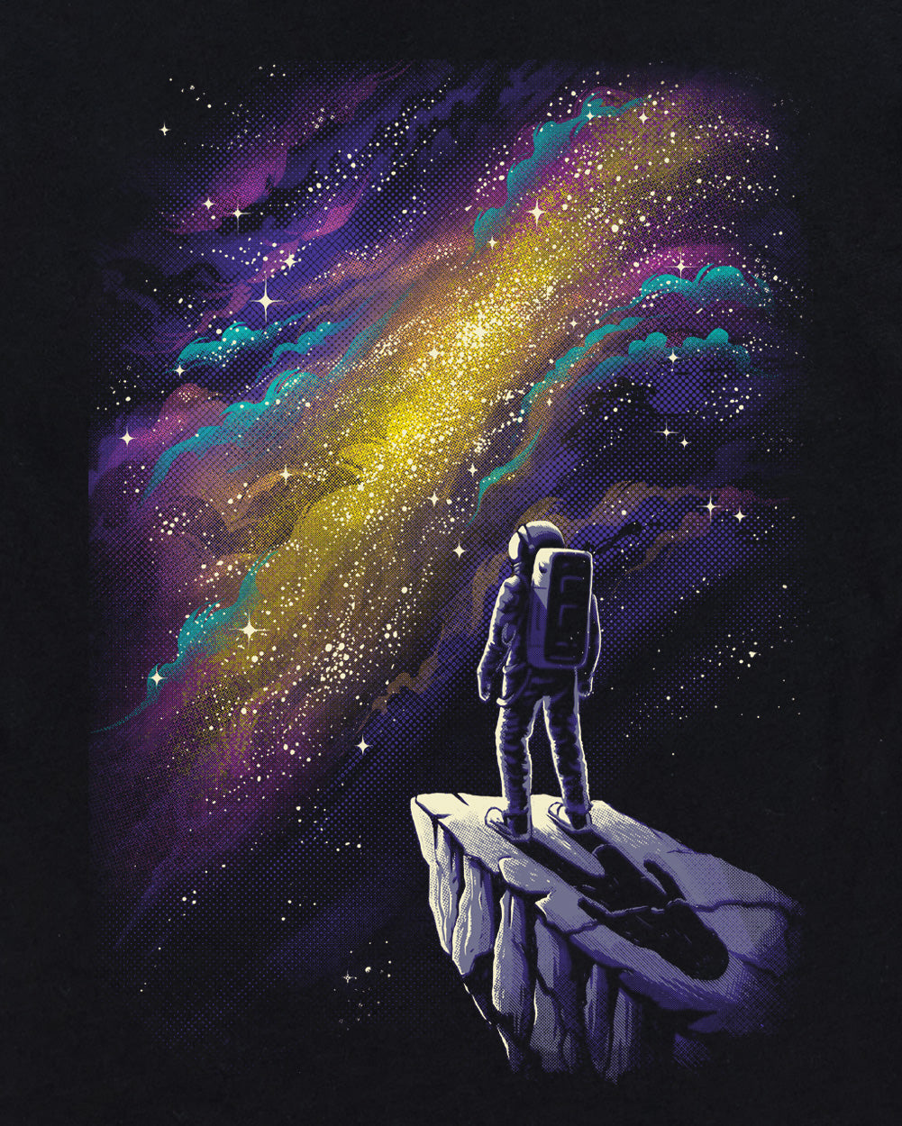Celestial Peak Glow-in-the-Dark Tee-Black-Regular-Swatch--Model---L