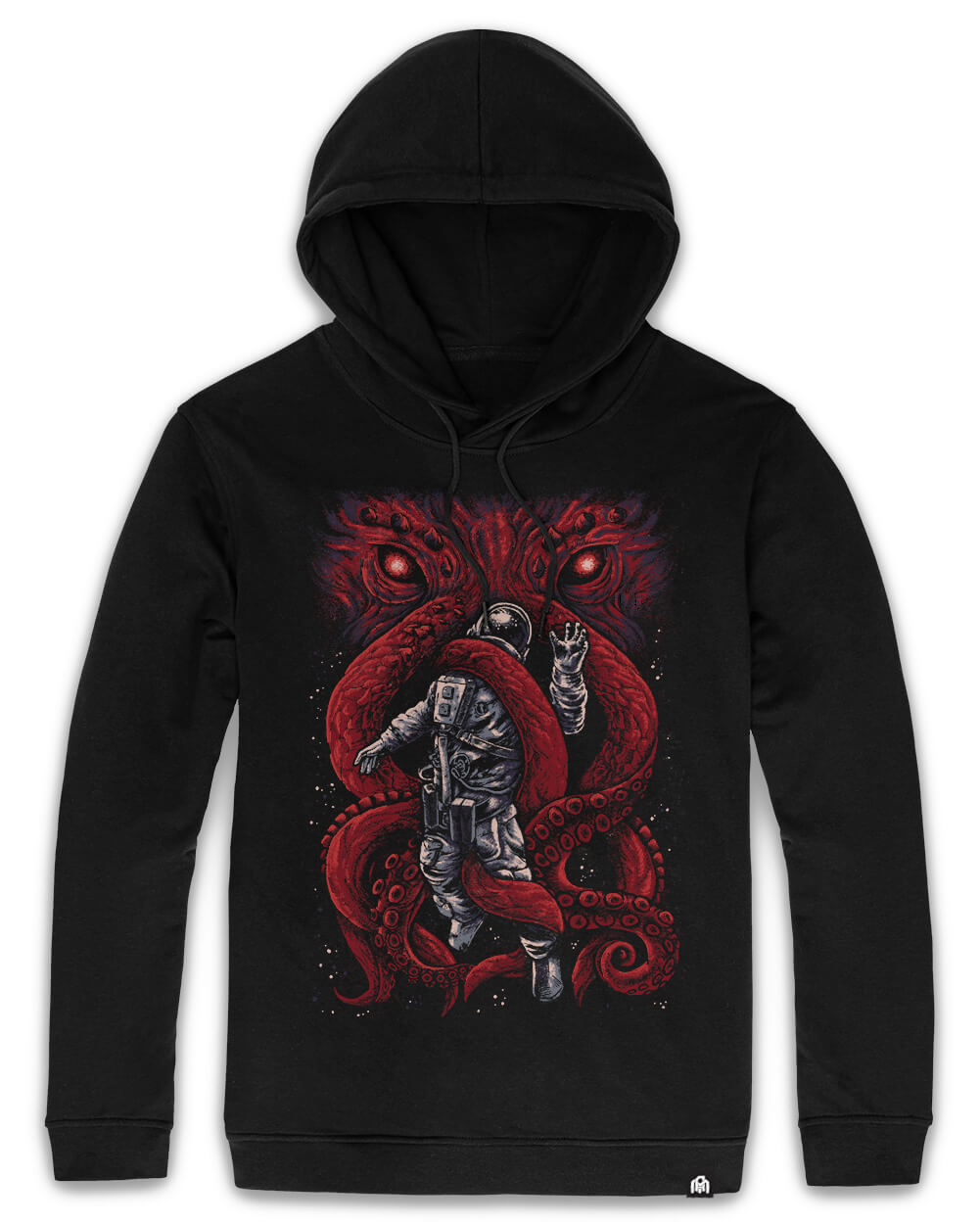 Cosmic Clash Hoodie-Black-Regular-Mock--Model---L