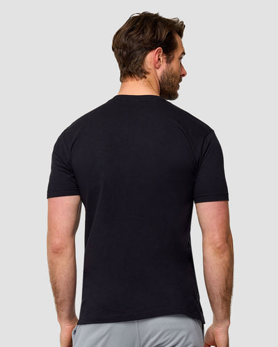 Cosmic Surge Tee-Black-Regular-Back--Model---L