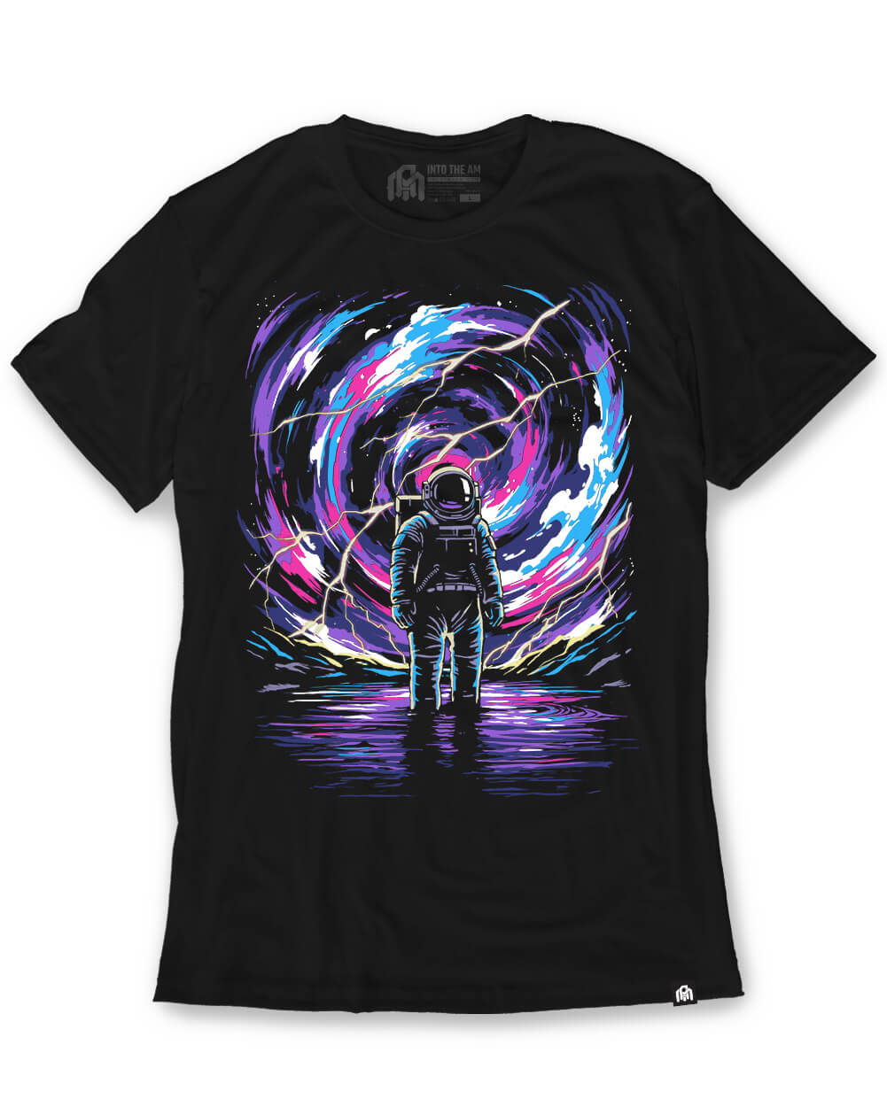 Cosmic Surge Tee-Black-Regular-Mock--Model---L