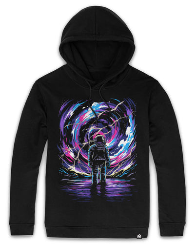 Cosmic Surge Hoodie-Black-Regular-Mock--Model---L