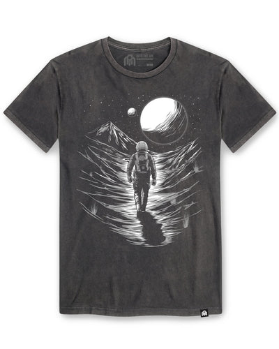 Cosmic Wanderer Vintage Tee-Vintage Graphite Black-Regular-Mock--Model---L
