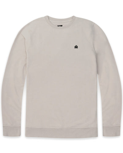 Crewneck Sweatshirt - Branded-Beige-Front