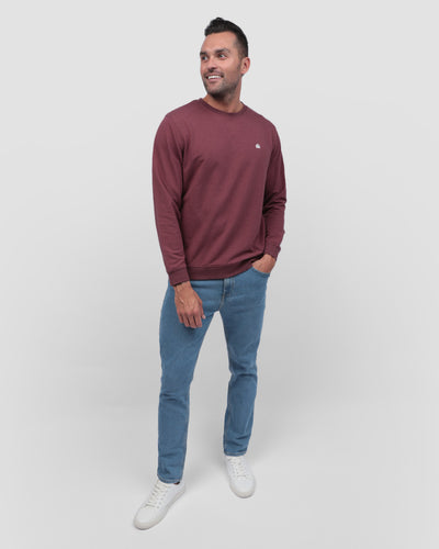 Crewneck Sweatshirt - Branded-Maroon-Full--Zach---L