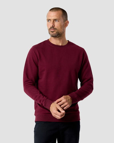 Crewneck Sweatshirt - Non-Branded-Dark Maroon-Regular-Front--Zac---L