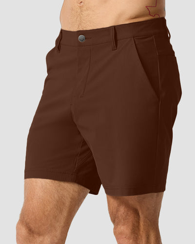 Daily Shorts-Brown-7"-Regular-Front--Model---31