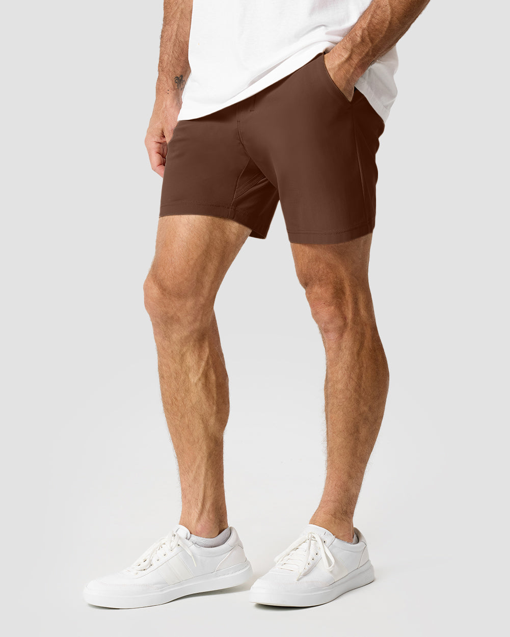 Daily Shorts-Brown-7"-Regular-Side--Model---31
