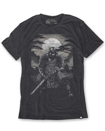 Dark Samurai Tee-Charcoal-Regular-Mock--Model---L