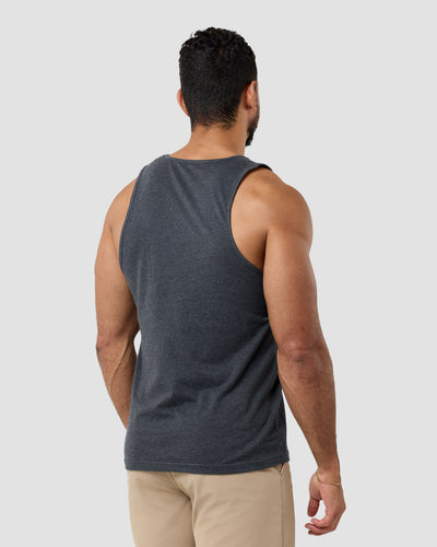 Dark Samurai Tank-Charcoal-Regular-Back--Model---L