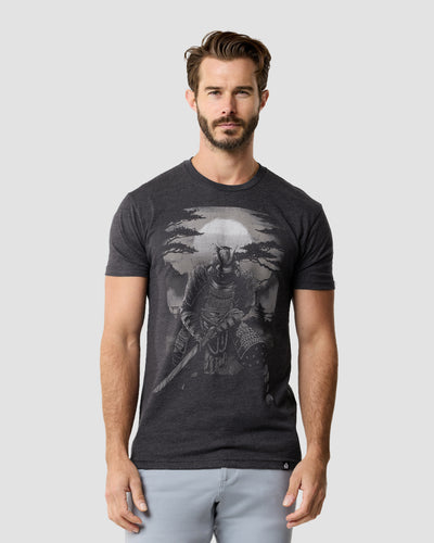 Dark Samurai Tee-Charcoal-Regular-Front--Model---L