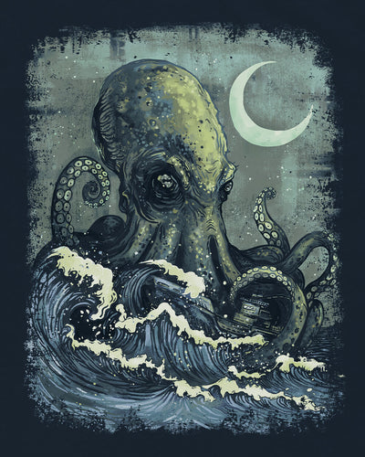Deep Siege Tee-Sueded Navy-Regular-Swatch--Model---L