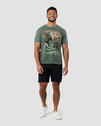 Deep Siege Vintage Tee-Vintage Royal Pine-Regular-Full--Model---L