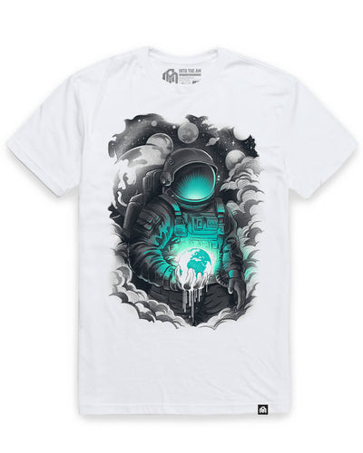 Dripping World Tee-White-Regular-Mock--Model---L
