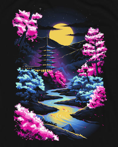 Enchanted Bloom Tee-Black-Regular-Swatch--Model---L