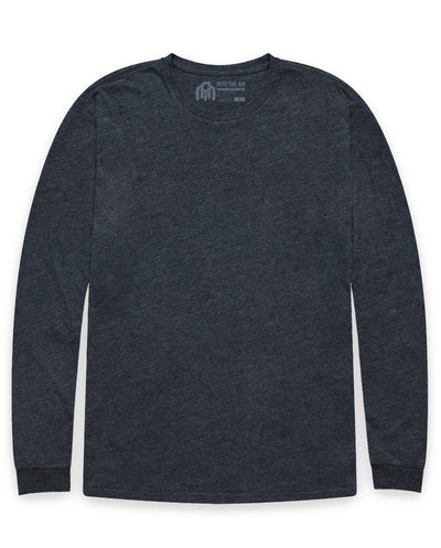 Long Sleeve Tee-Charcoal-Reg-Regular-Mock--Model---L