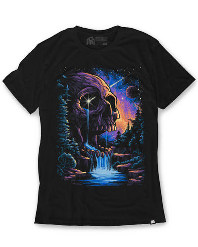 Eternal Flow Tee-Black-Regular-Mock--Model---L