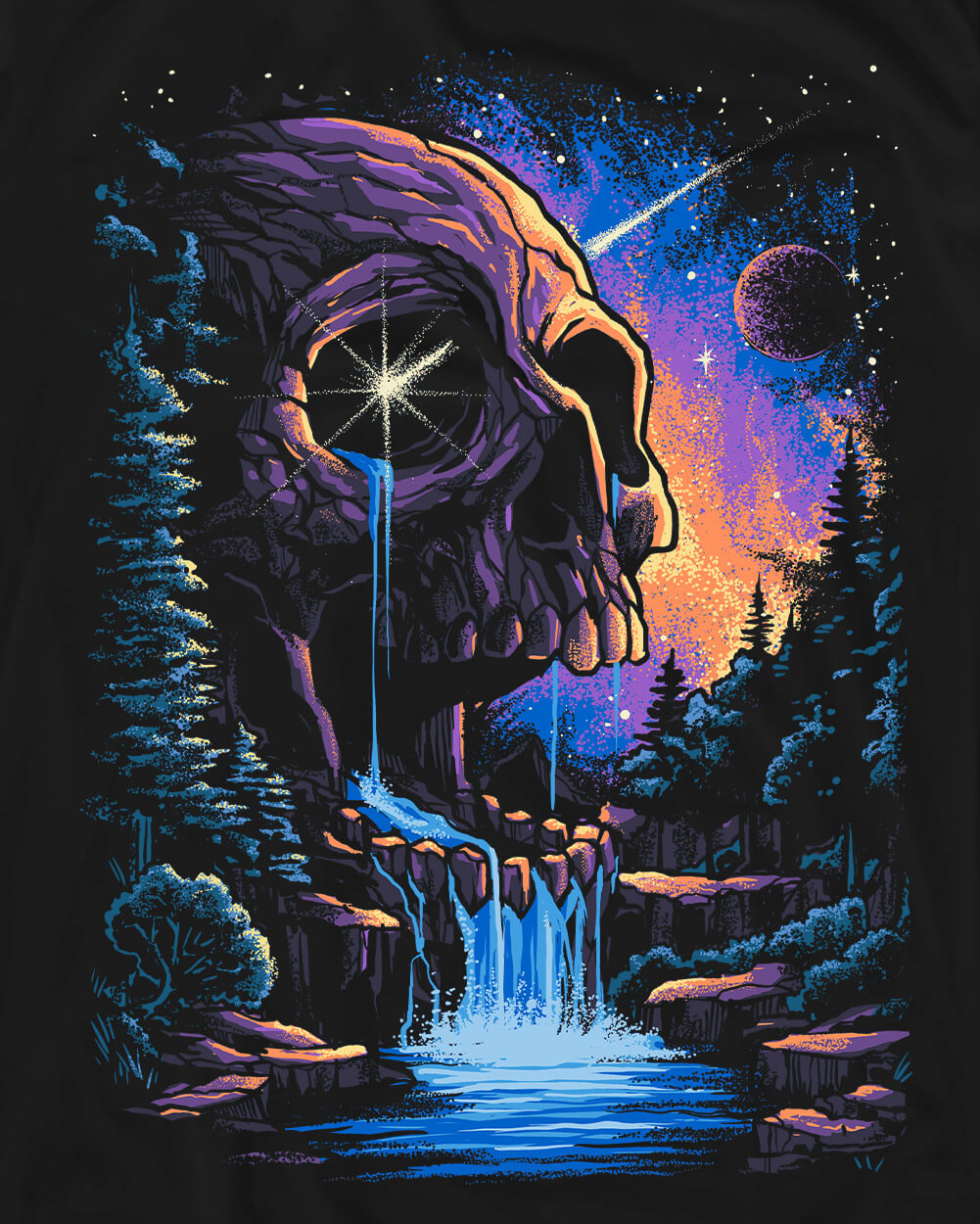 Eternal Flow Tee-Black-Regular-Swatch--Model---L