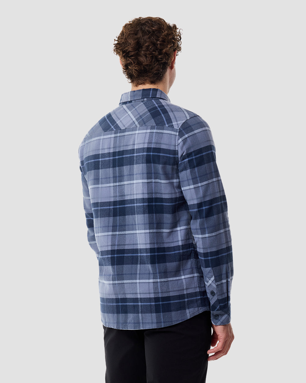 Fairbanks Flannel-Indigo Multi-Regular-Back--Model---L