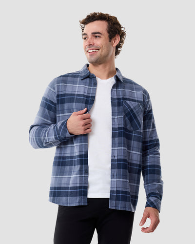 Fairbanks Flannel-Indigo Multi-Regular-Front--Model---L