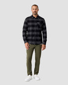 Fairbanks Flannel-Black/Dark Charcoal-Regular-Full--Model---L