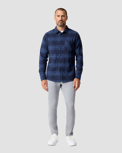 Fairbanks Flannel-Navy-Regular-Full--Model---L