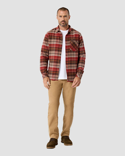 Fairbanks Flannel-Rusty Red Multi-Regular-Full--Model---L