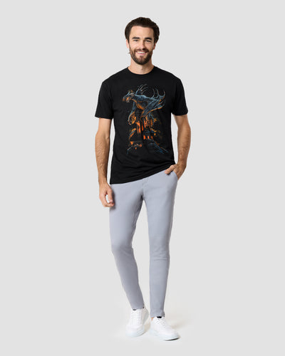 Fiery Guardian Tee-Black-Regular-Full--Model---L