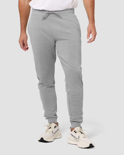 Fleece Joggers - Non-Branded-Grey-Regular-Front--Model---L