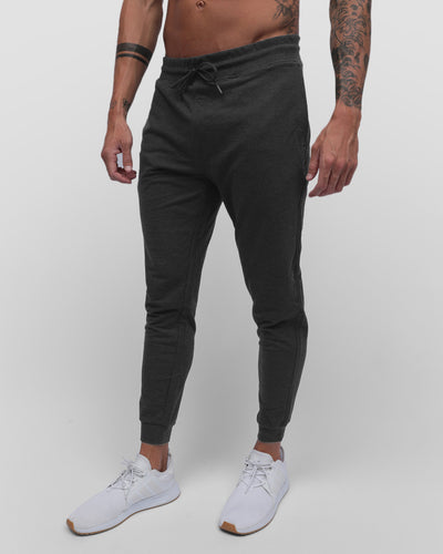 Fleece Joggers - Non-Branded-Charcoal-Front--Zach---L