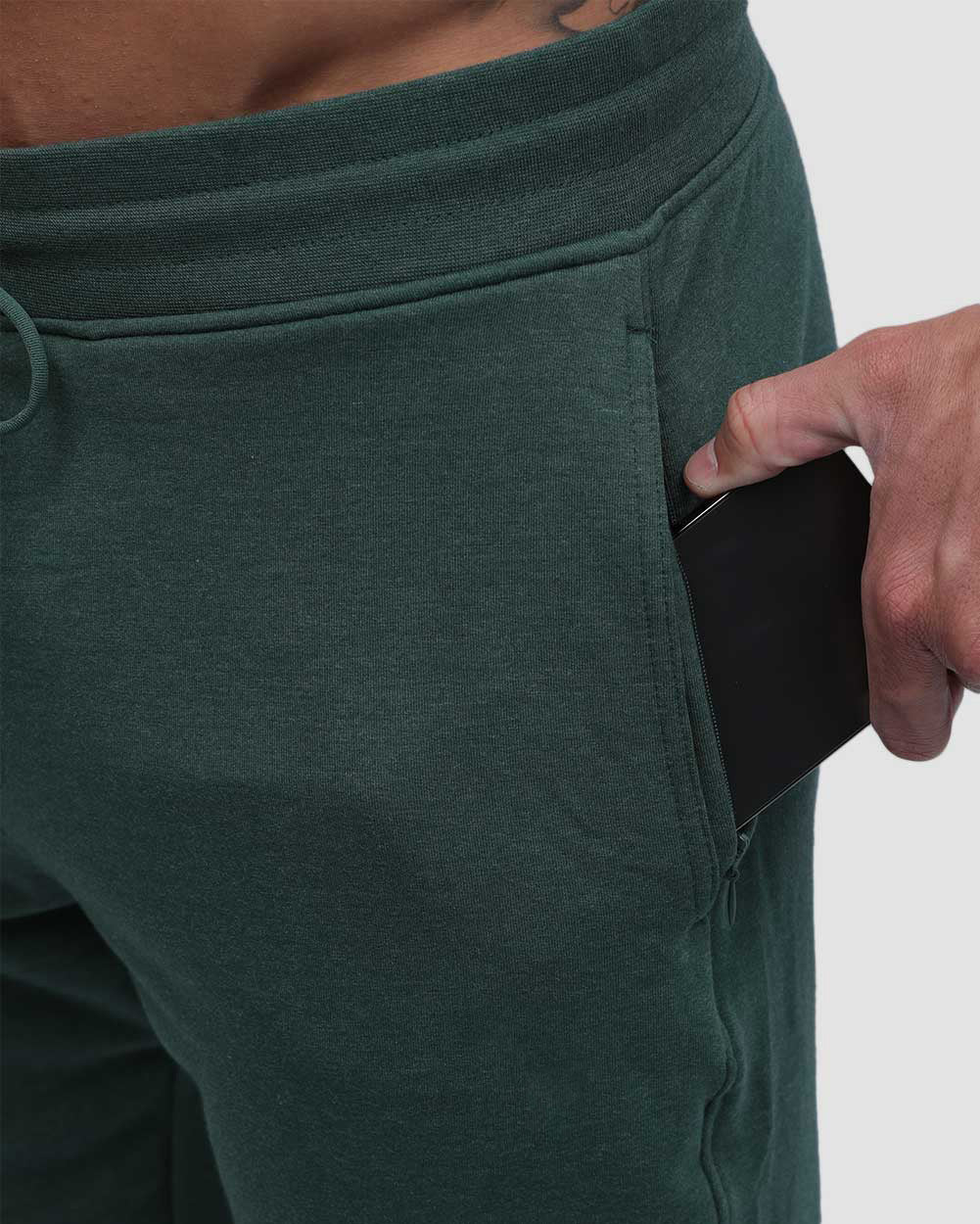 Fleece Joggers - Non-Branded-Forest Green-Detail