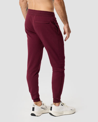 Fleece Joggers - Non-Branded-Dark Maroon-Regular-Back--Zac---32