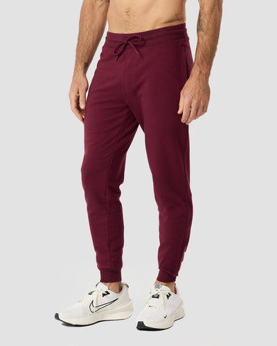Fleece Joggers - Non-Branded-Dark Maroon-Regular-Front--Zac---32