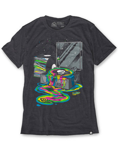 Galactic Grooves II Tee-Charcoal-Regular-Mock--Model---L